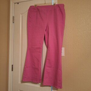 Diane Gilman Pink Stretch Pull On Ankle Pants